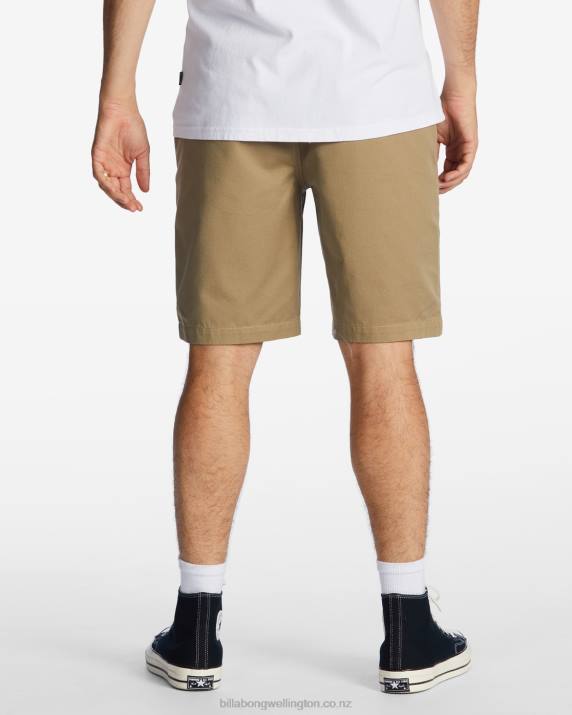 Men Khaki Billabong Carter Workwear 21'' Shorts 80P8390