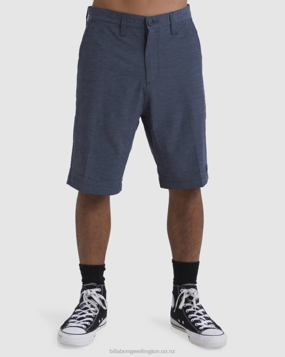 Men Navy Billabong Crossfire Submersible Shorts 21'' 80P8263