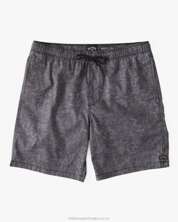 Men Raven Billabong Surftrek Hemp Technical Elasticized Shorts 80P8237