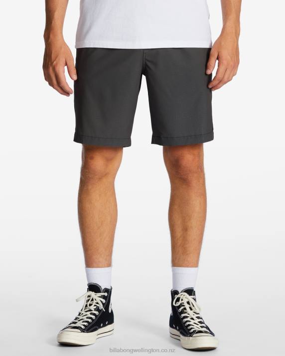 Men Raven Billabong Surftrek Trail Technical Elasticized Shorts 80P8242