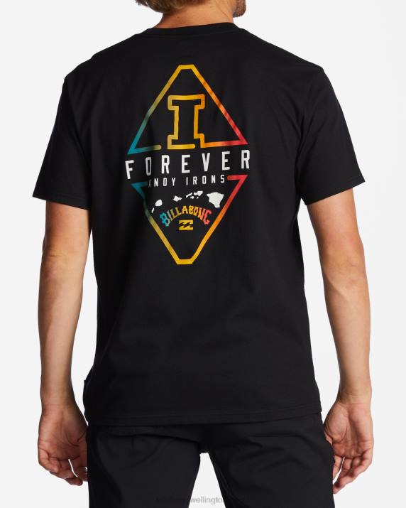 Men Black Billabong Andy Irons Diamond Short Sleeve T-Shirt 80P8655