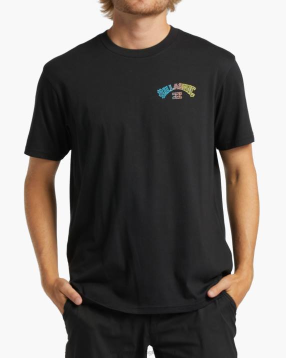 Men Black Billabong Arch Fill T-Shirt 80P8306