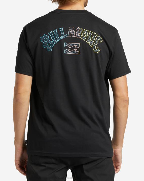 Men Black Billabong Arch Fill T-Shirt 80P8306