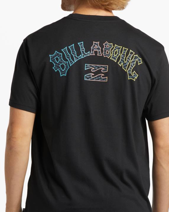 Men Black Billabong Arch Fill T-Shirt 80P8306