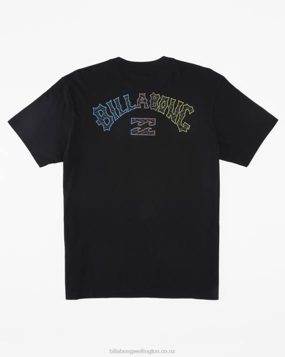 Men Black Billabong Arch Fill T-Shirt 80P8306
