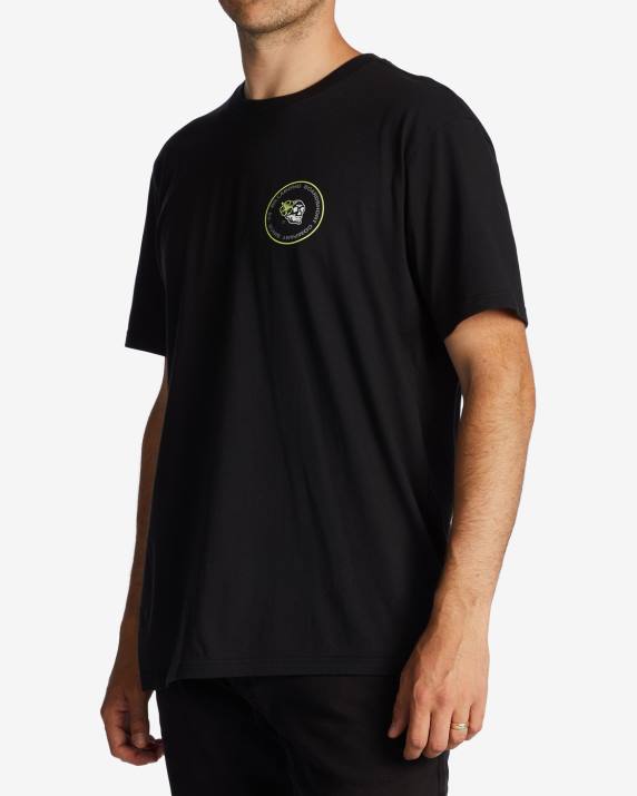 Men Black Billabong Bonez T-Shirt 80P8397