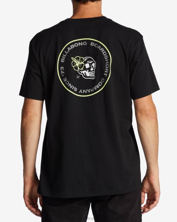 Men Black Billabong Bonez T-Shirt 80P8397