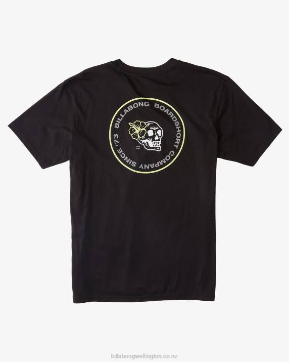 Men Black Billabong Bonez T-Shirt 80P8397