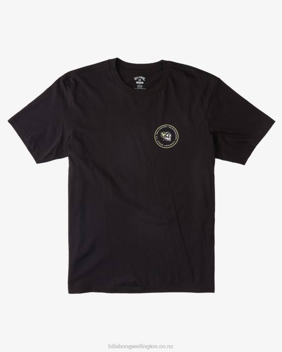 Men Black Billabong Bonez T-Shirt 80P8397