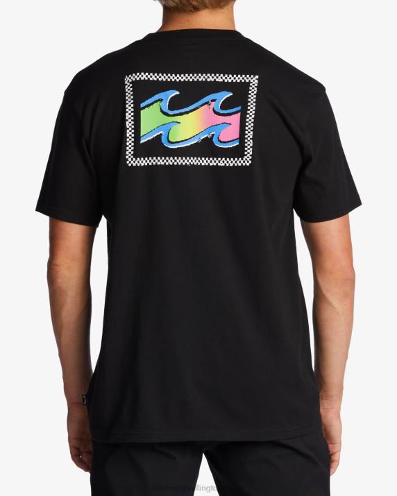 Men Black Billabong Crayon Wave T-Shirt 80P8332