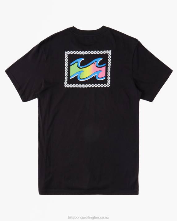 Men Black Billabong Crayon Wave T-Shirt 80P8332