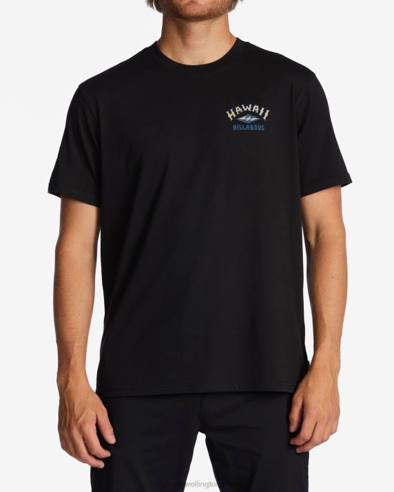 Men Black Billabong Hawaii Arch T-Shirt 80P8337