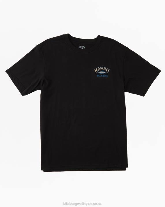 Men Black Billabong Hawaii Arch T-Shirt 80P8337
