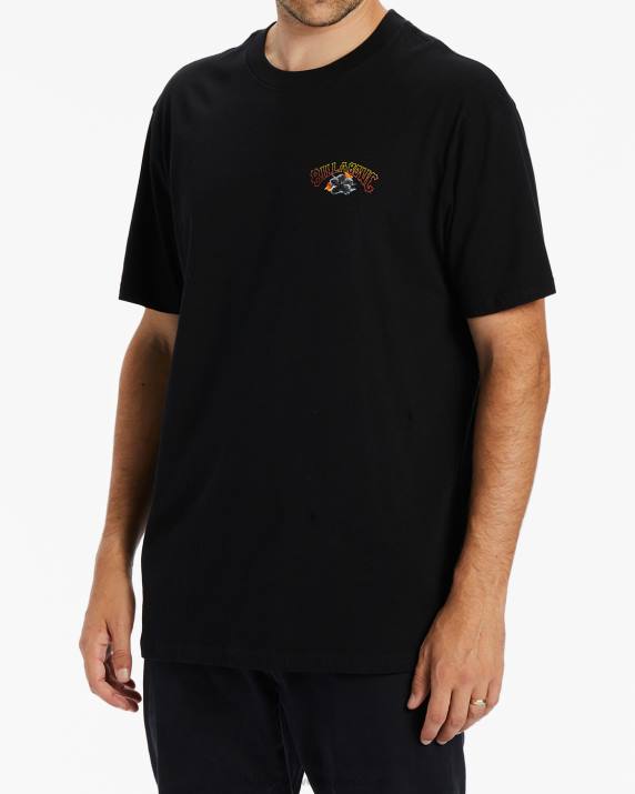 Men Black Billabong Kamea Lava Arch T-Shirt 80P8497