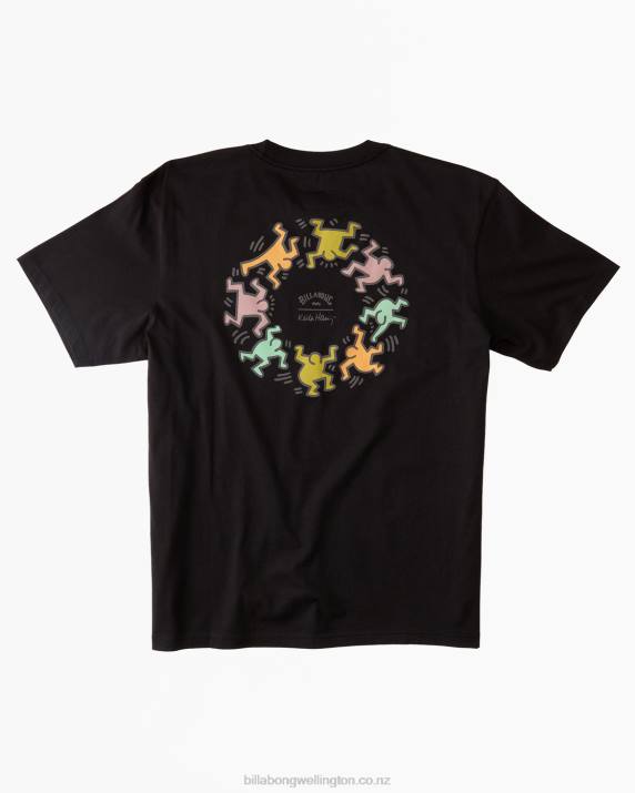 Men Black Billabong Keith Haring Bash - T-Shirt 80P8220