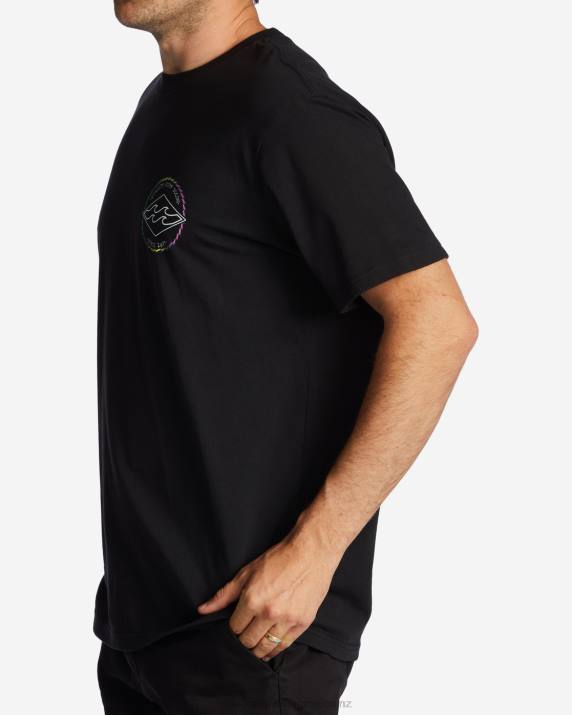 Men Black Billabong Rotor Diamond T-Shirt 80P8559