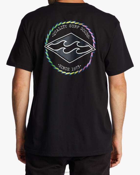 Men Black Billabong Rotor Diamond T-Shirt 80P8559