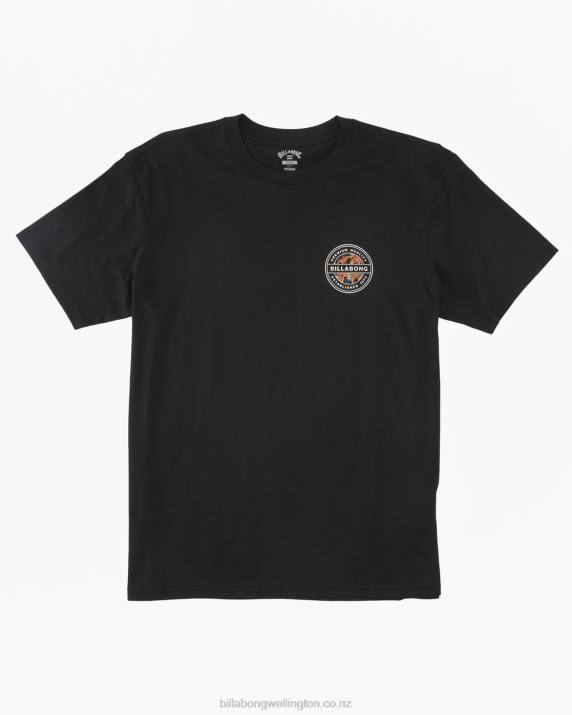 Men Black Billabong Rotor Short Sleeve T-Shirt 80P8439