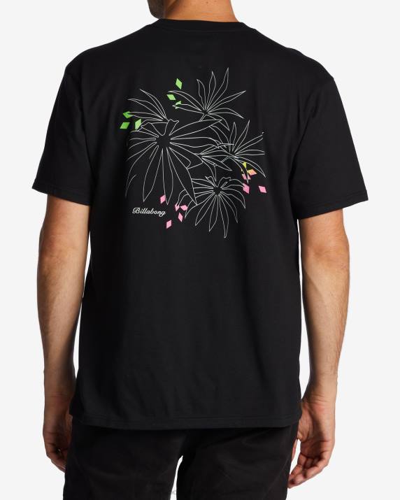 Men Black Billabong Troppo Pocket T-Shirt 80P8573