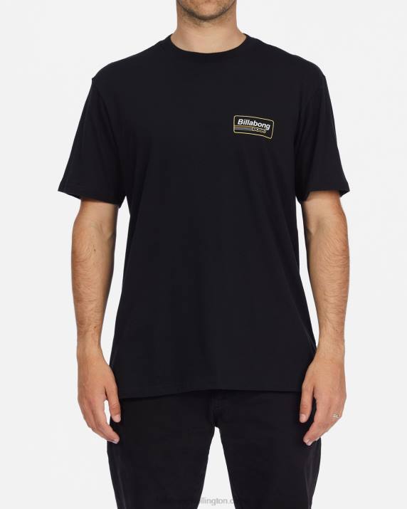 Men Black Billabong Walled Short Sleeve T-Shirt 80P8663