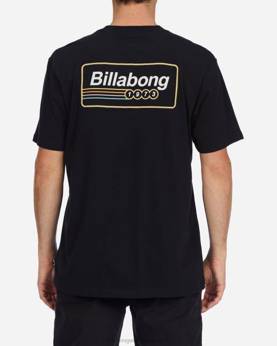 Men Black Billabong Walled Short Sleeve T-Shirt 80P8663