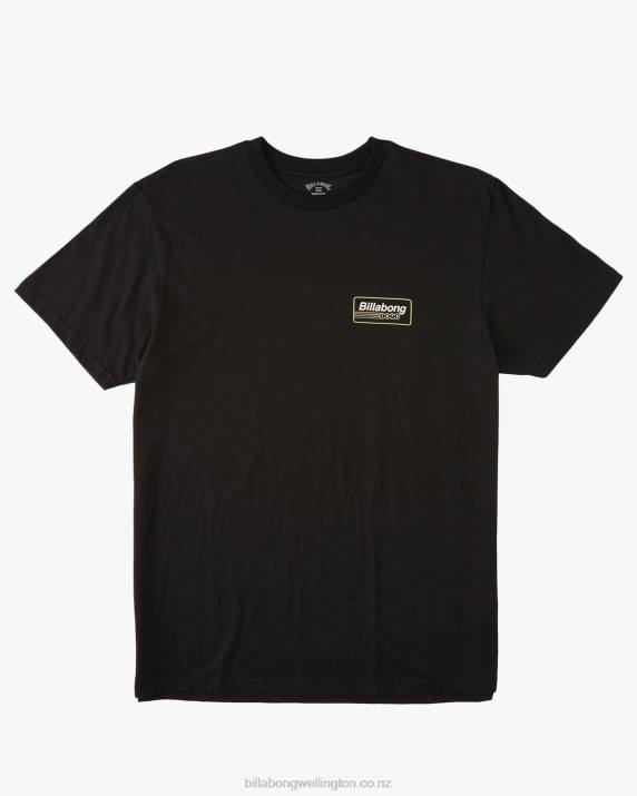 Men Black Billabong Walled Short Sleeve T-Shirt 80P8663
