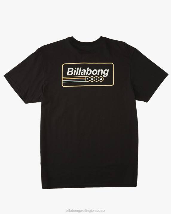 Men Black Billabong Walled Short Sleeve T-Shirt 80P8663