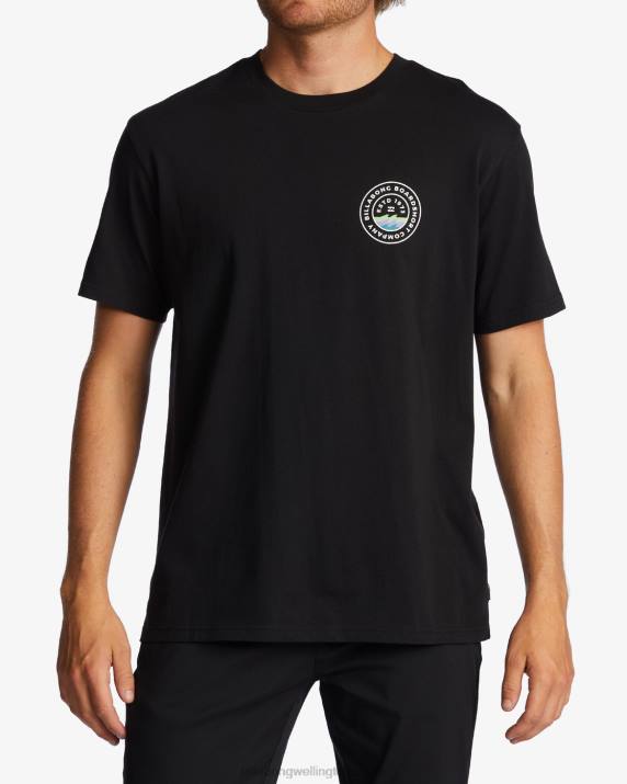 Men Black Billabong Walled T-Shirt 80P8571