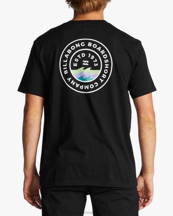 Men Black Billabong Walled T-Shirt 80P8571