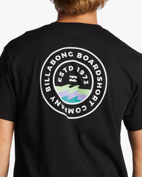Men Black Billabong Walled T-Shirt 80P8571