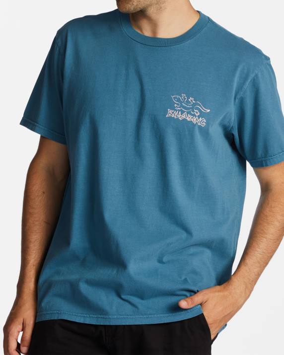 Men Blue Lagoon Billabong Reflections T-Shirt 80P8529