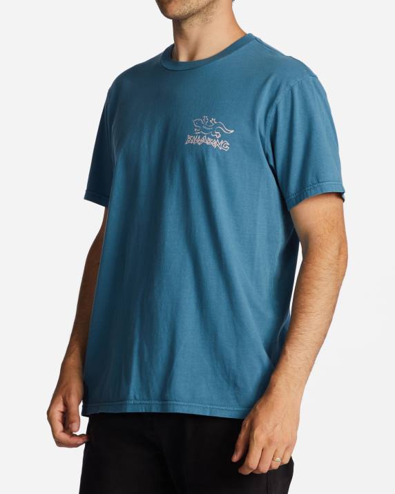 Men Blue Lagoon Billabong Reflections T-Shirt 80P8529