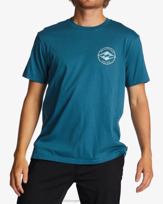 Men Blue Lagoon Billabong Rotor Diamond T-Shirt 80P8558