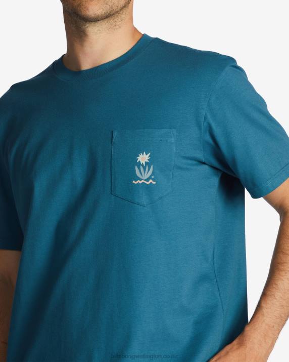 Men Blue Lagoon Billabong Troppo Pocket T-Shirt 80P8599