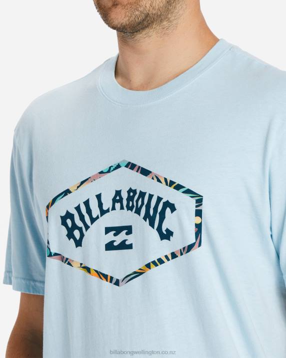 Men Coastal Blue Billabong Exit Arch Short Sleeve T-Shirt 80P8552