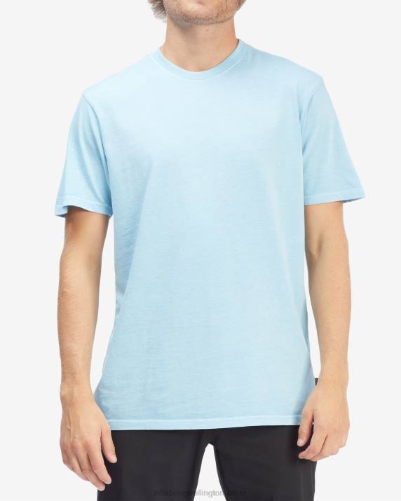 Men Coastal Blue Billabong Wave Washed Short Sleeve T-Shirt 80P8555