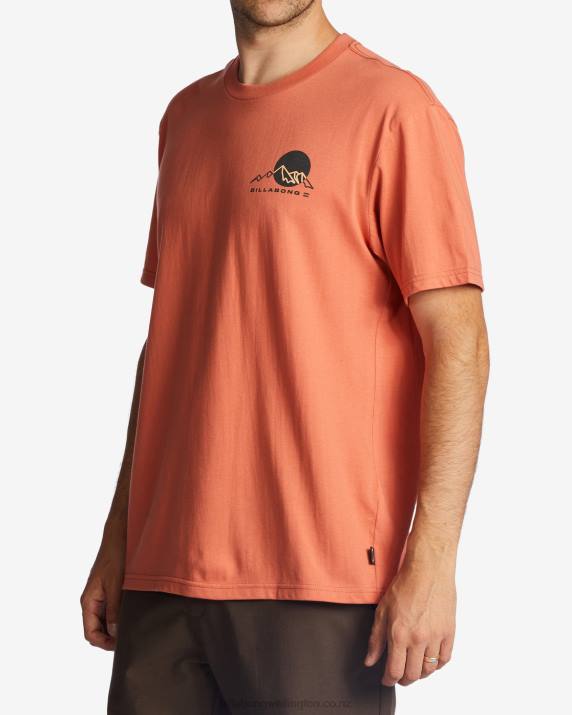 Men Coral Billabong Sunset Organic T-Shirt 80P8463