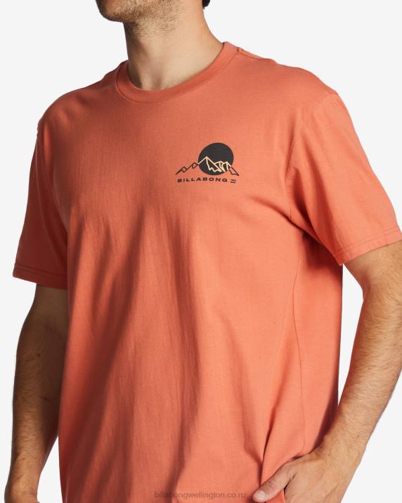 Men Coral Billabong Sunset Organic T-Shirt 80P8463
