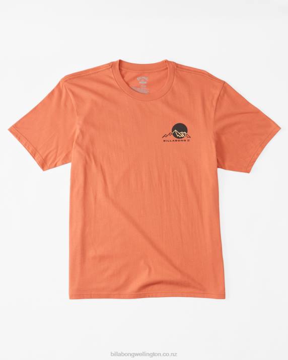 Men Coral Billabong Sunset Organic T-Shirt 80P8463