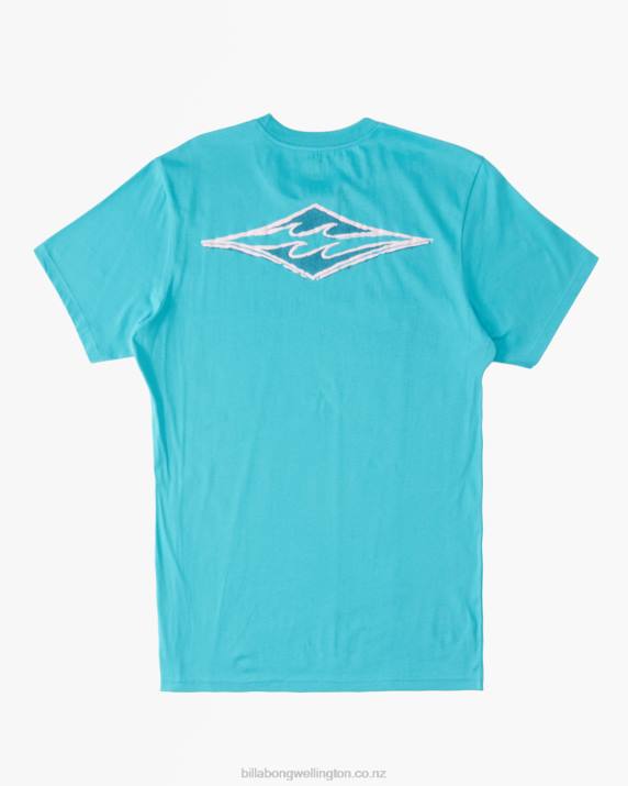 Men Dark Mint Billabong Crayon Wave T-Shirt 80P8570