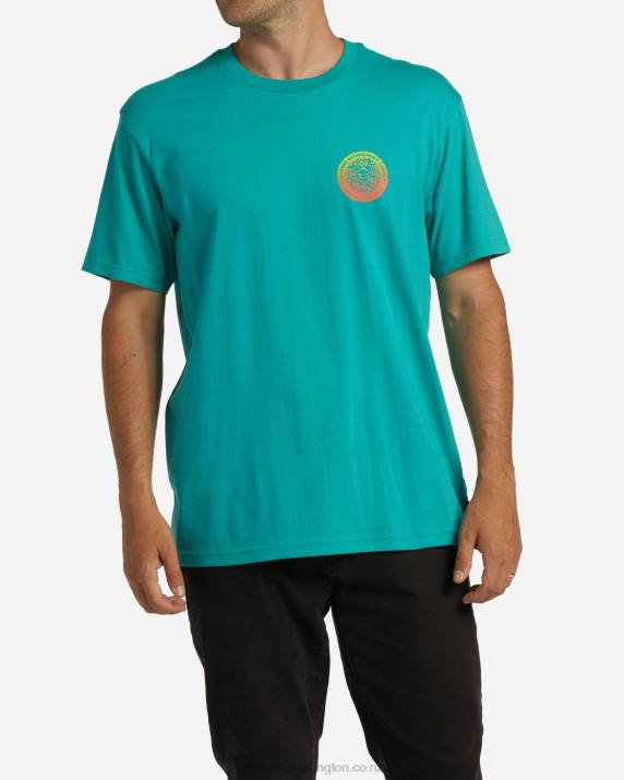 Men Deep Teal Billabong Swivel T-Shirt 80P8382