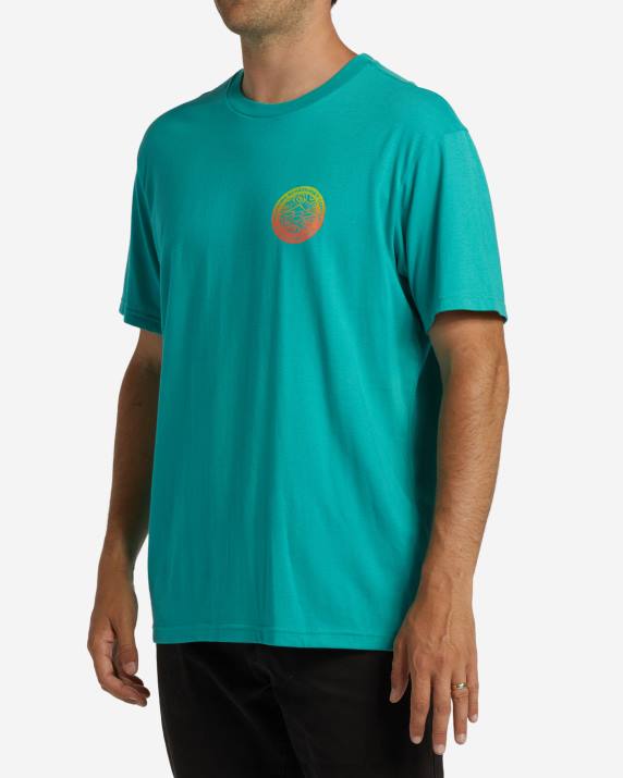 Men Deep Teal Billabong Swivel T-Shirt 80P8382