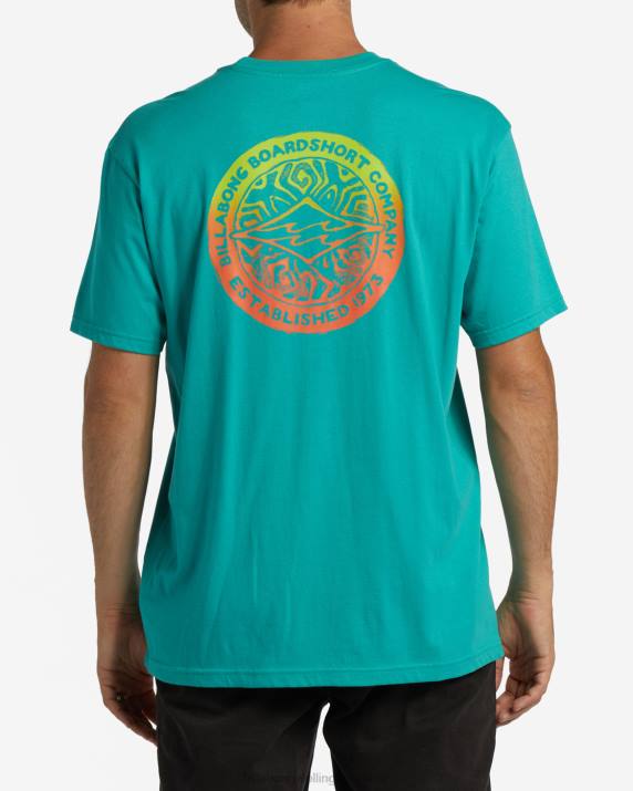 Men Deep Teal Billabong Swivel T-Shirt 80P8382