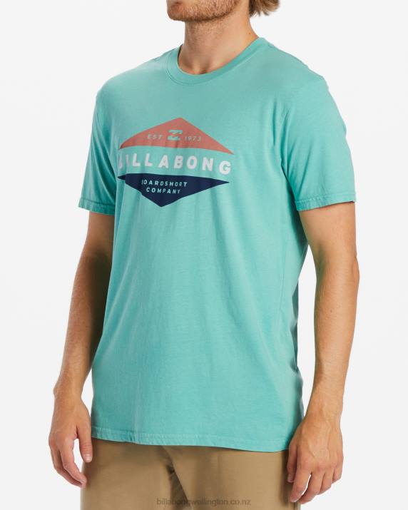 Men Dusty Green Billabong Level Short Sleeve T-Shirt 80P8536