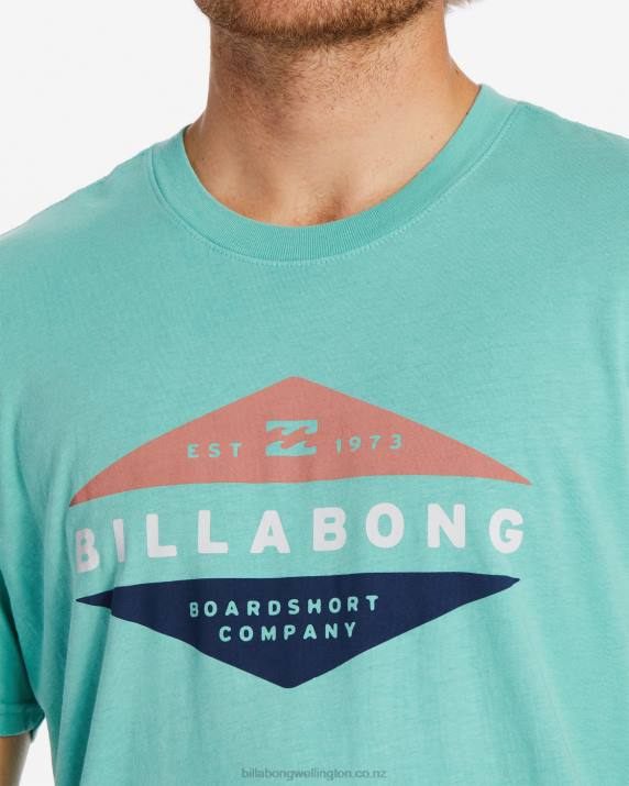 Men Dusty Green Billabong Level Short Sleeve T-Shirt 80P8536