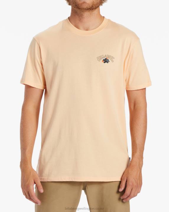 Men Dusty Melon Billabong Kamea Lava Arch T-Shirt 80P8499