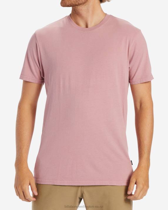 Men Dusty Pink Billabong Wave Washed Short Sleeve T-Shirt 80P8259