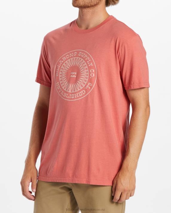 Men Faded Rose Billabong Praise Short Sleeve T-Shirt 80P8539