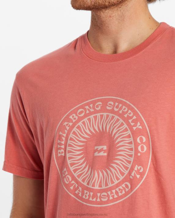 Men Faded Rose Billabong Praise Short Sleeve T-Shirt 80P8539