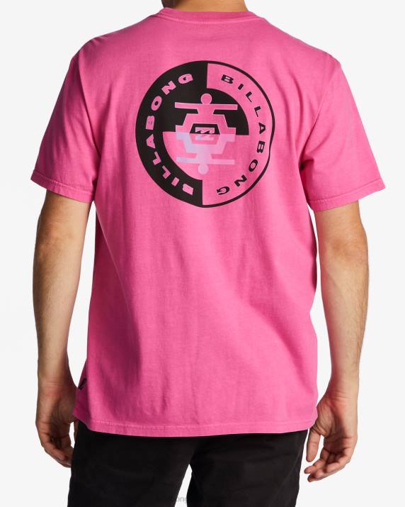 Men Fushia Billabong Connection T-Shirt 80P8374